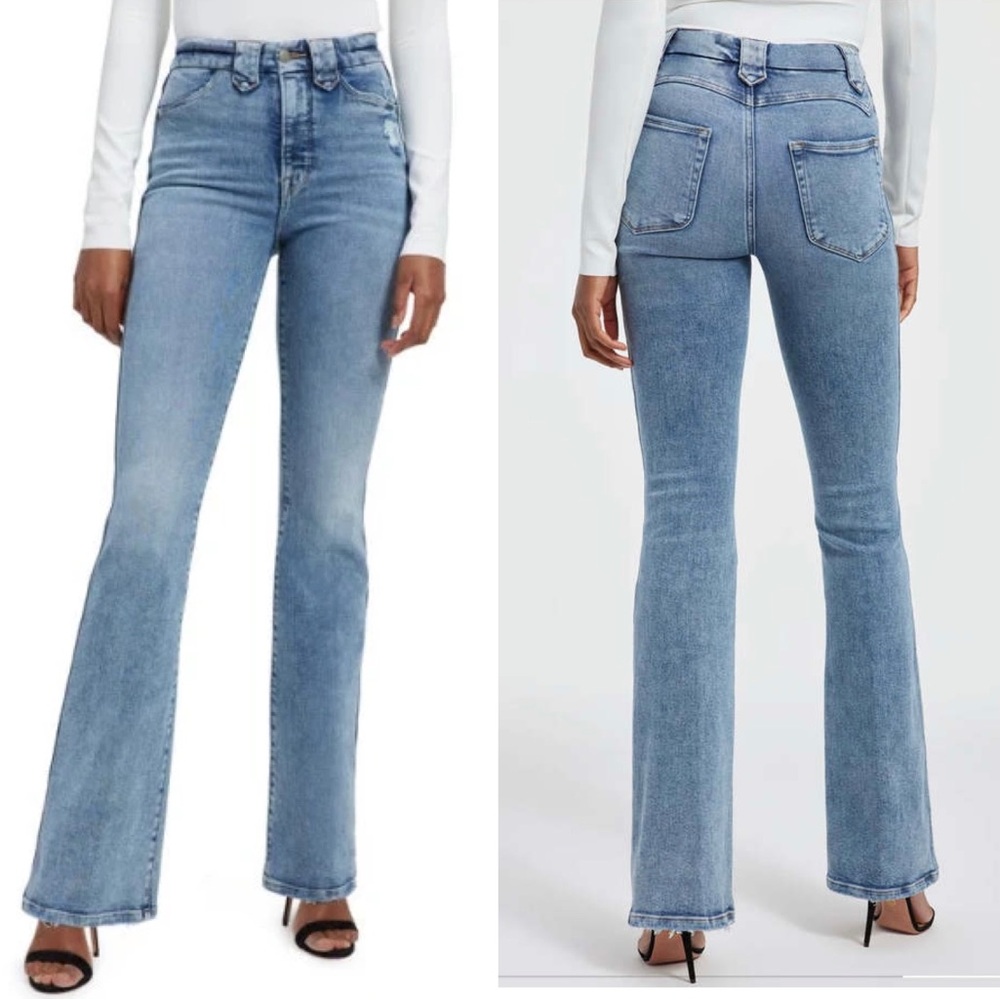 Good American Light Blue Boot Cut Jeans